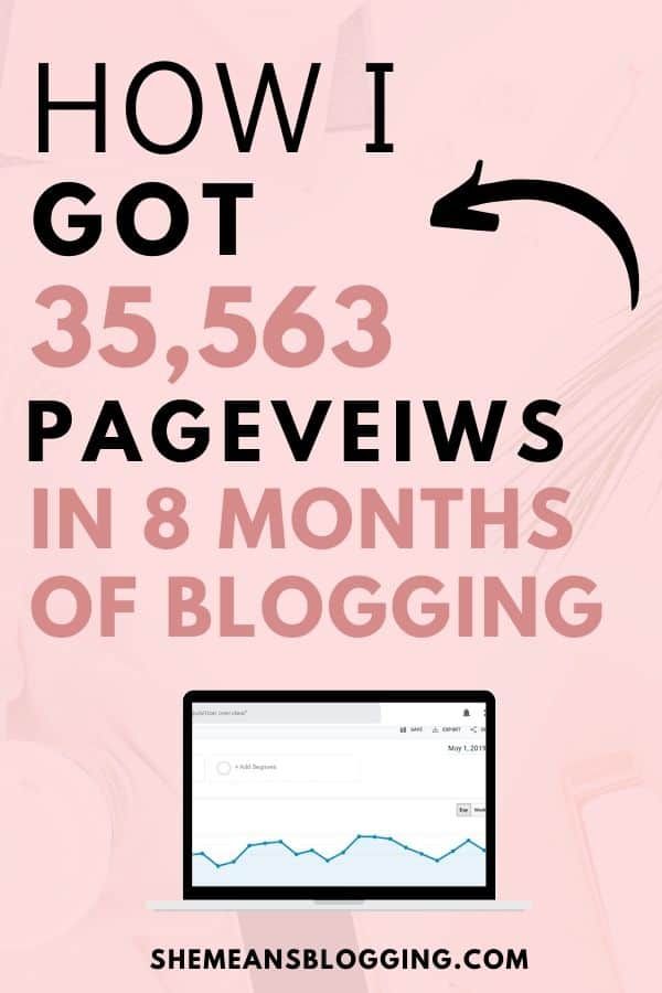 How I got 35,563 pageviews in only 8 months of starting a blog! Learn my exact blogging tips to increase blog traffic. In this post, I shared blog traffic tips for bloggers so that you grow your new blog in less than 8 months. Get blog traffic. Increase website traffic using these tips for beginner bloggers #blogtraffic #bloggingtips #bloggingforbeginners #blogtips #newbloggers 