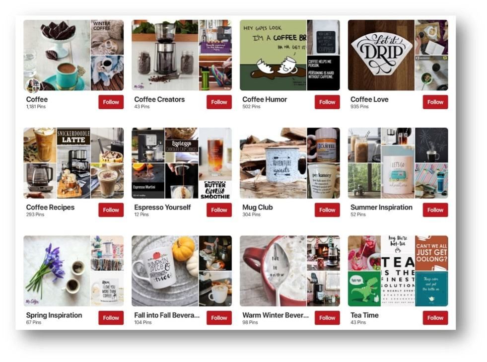 mr coffees pinterest for business page
